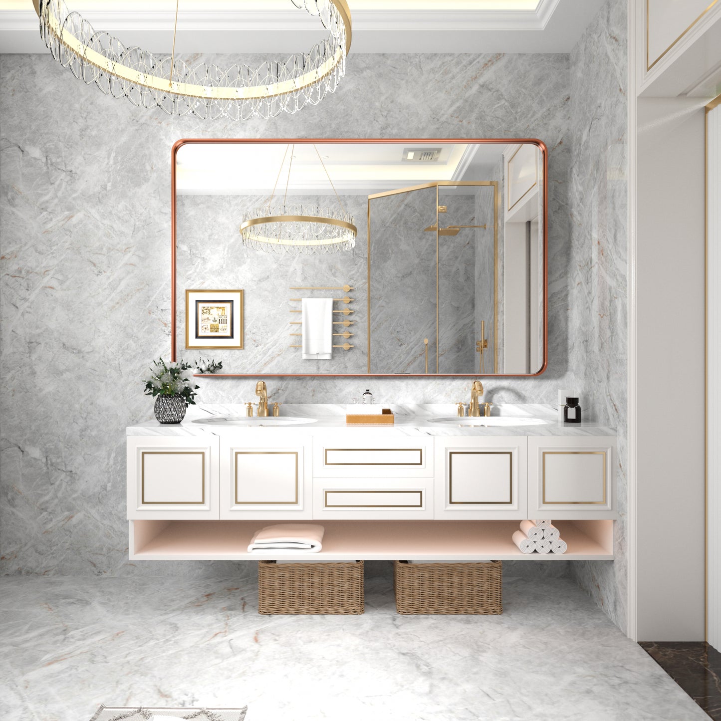 
                  
                    60" x 36" PILOCOS Glamorous Decor Mirror extra large pour salle de bain, meuble-lavabo de chambre
                  
                