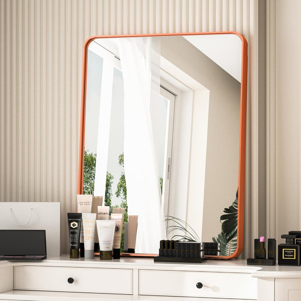
                  
                    36" x 30" PILOCOS Modern Practical Aluminum Alloy Metal Frame Mirror for Bathroom Vanity - GL-Sink-Re-7691-rg - 4 - PILOCOS
                  
                