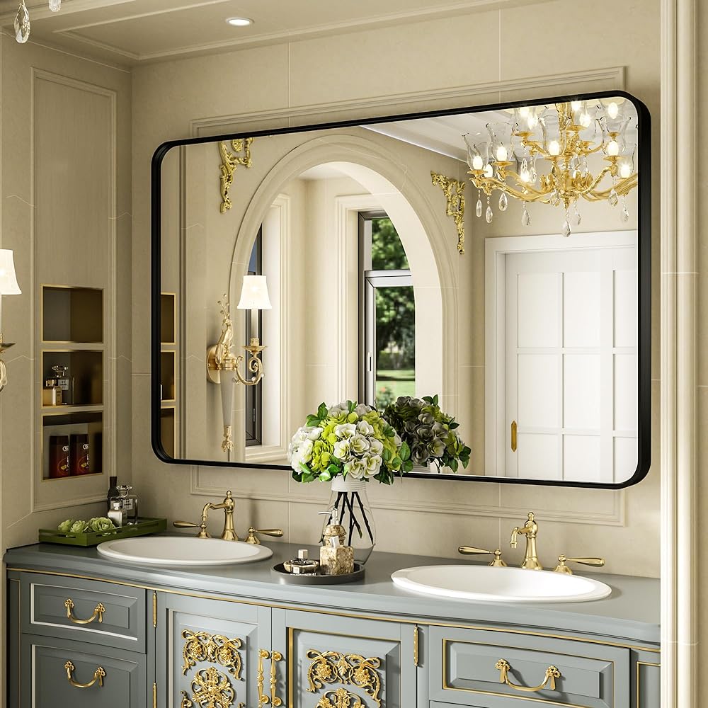 
                  
                    55" x 36" PILOCOS Large Luxurious Wall Mounted Bathroom Vanity Mirrors
                  
                