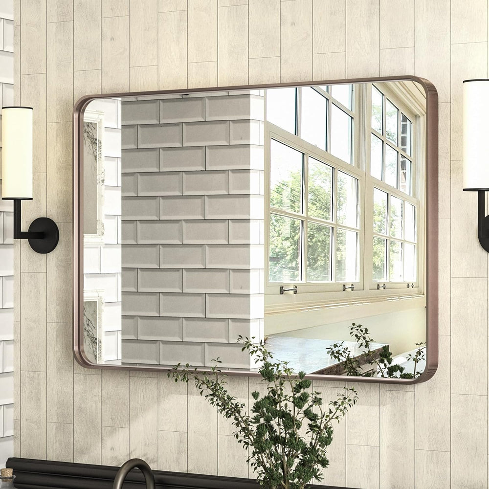 
                  
                    36" x 30" PILOCOS Modern Practical Aluminum Alloy Metal Frame Mirror for Bathroom Vanity - GL-Sink-Re-7691-pd - 6 - PILOCOS
                  
                