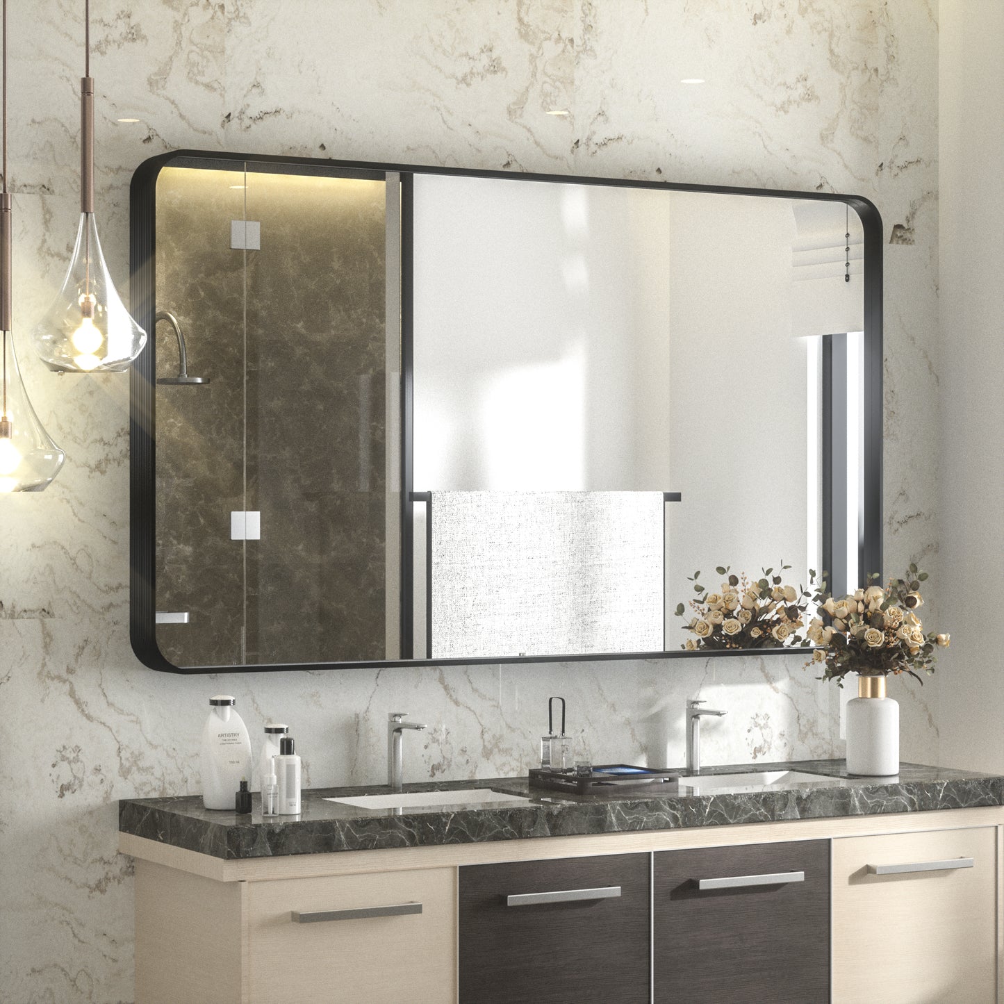 
                  
                    60" x 36" PILOCOS Glamorous Decor Mirror extra large pour salle de bain, meuble-lavabo de chambre
                  
                