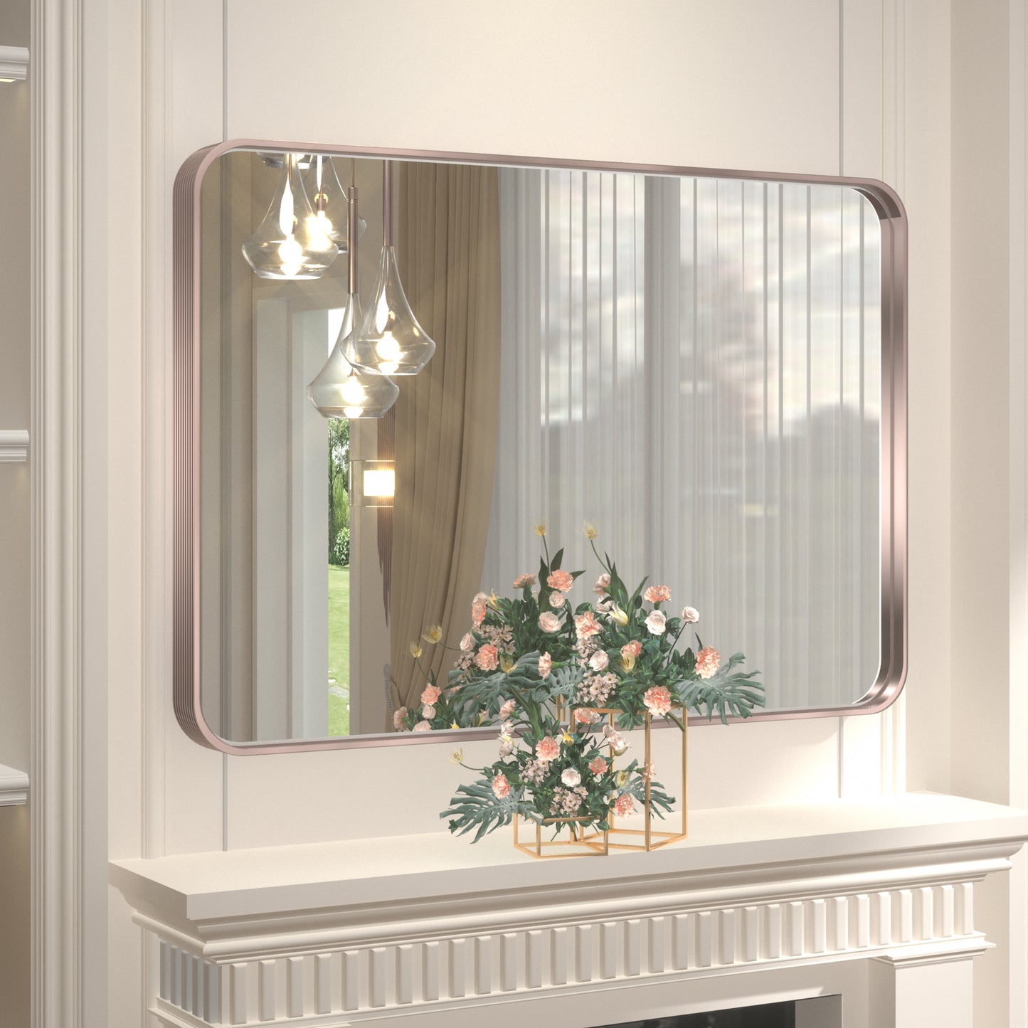 
                  
                    36 "x 30" PILOCOS Miroir de cadre en métal en alliage d'aluminium pratique moderne pour vanité de salle de bain
                  
                