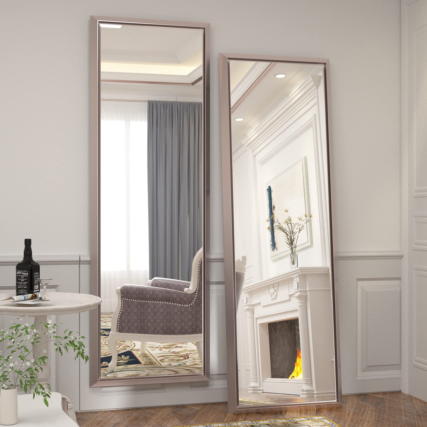 
                  
                    PILOCOS Miroir pleine longueur amélioré de 65 x 22 pouces, miroir mural avec cadre biseauté en alliage d'aluminium stéréoscopique, miroir complet pour salon (appuyé ou accroché au mur)
                  
                